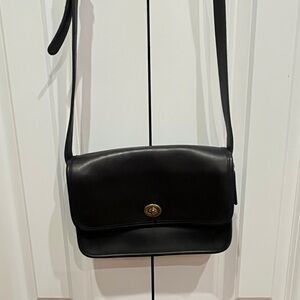 Coach Black Leather Shoulder Bag